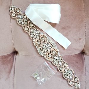 Rose Gold Wedding Dress Bridal Belt